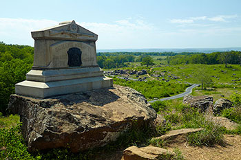 16th Michigan monument at Gettysburg, PA. Image ©2016 Look Around You Ventures, LLC.